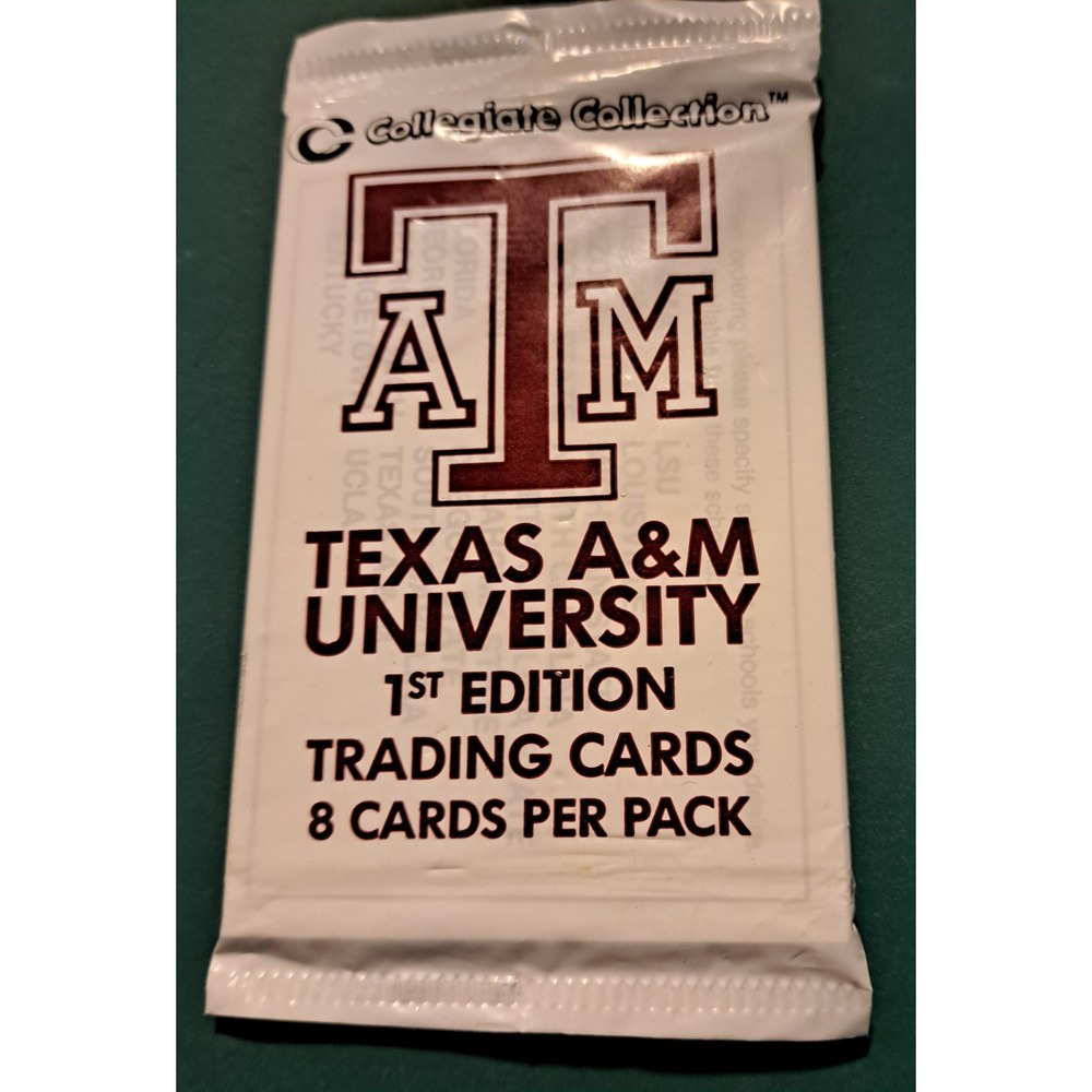 Collegiate Collection TEXAS A&M UNIV 1st Edition 8 Trading Cards in pack SEALED